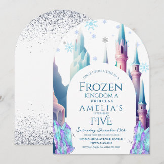 Frozen 5e Verjaardag Cartoon Kasteel Kaart