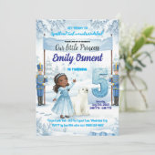 Frozen 5th Birthday Invitation Kaart (Staand voorkant)