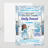 Frozen 5th Birthday Invitation Kaart (Voorkant / Achterkant)
