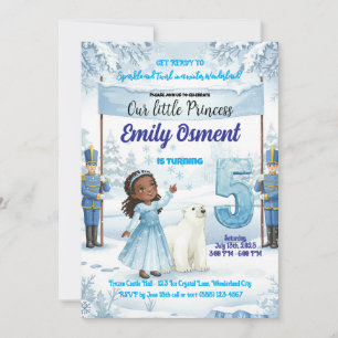 Frozen 5th Birthday Invitation Kaart