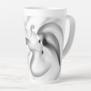 Frozen: Abstract Grijs, Wit & Zwart Latte Mok