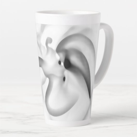 Frozen: Abstract Grijs, Wit & Zwart Latte Mok (Rechterhoek)
