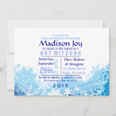 FROZEN Bar Bat Mitzvah Escort Seitcard Kaart (Voorkant)