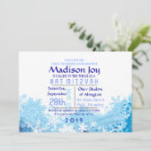 FROZEN Bar Bat Mitzvah Escort Seitcard Kaart (Staand voorkant)