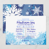 FROZEN Bar Bat Mitzvah Escort Seitcard Kaart (Voorkant / Achterkant)
