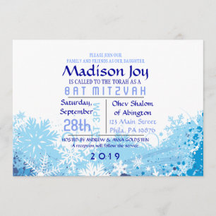 FROZEN Bar Bat Mitzvah Escort Seitcard Kaart