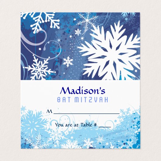 FROZEN Bar Bat Mitzvah Escort Seitcard Visitekaartje (Buitenkant ongevouwen)