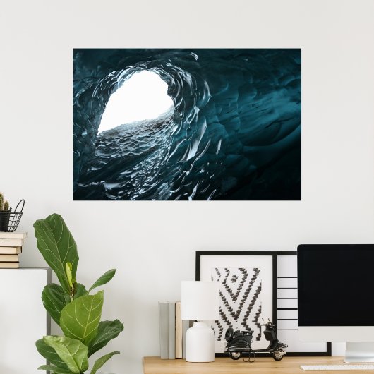 Frozen Beauty - IJslandse gletsjerfotografie Poster (Thuiskantoor)