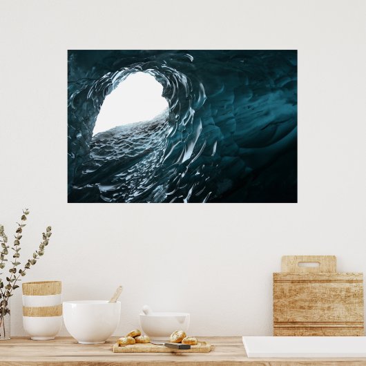 Frozen Beauty - IJslandse gletsjerfotografie Poster (Keuken)