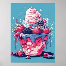 Frozen Berry Delight Poster