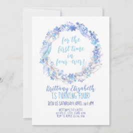 Frozen Birthday Invite 4th Birthday Frozen Invite Kaart