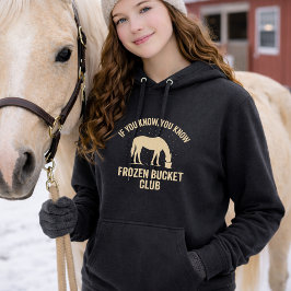Frozen Bucket Club Paarden Hoodie (Zand Design)