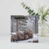 Frozen Burrow: Australische gevechtsfamilie Bedankkaart (Staand voorkant)