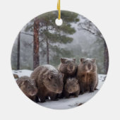 Frozen Burrow: Australische gevechtsfamilie Keramisch Ornament (Achterkant)