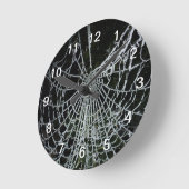 Frozen Cobweb Clock Ronde Klok (Hoek)