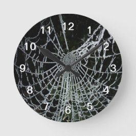 Frozen Cobweb Clock Ronde Klok
