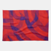 Frozen Coral Red Twist Abstract Art Towel Theedoek (Horizontaal)