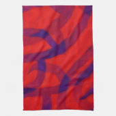 Frozen Coral Red Twist Abstract Art Towel Theedoek (Verticaal)