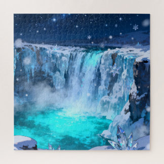 Frozen Crystal Falls Jigsaw Puzzle Legpuzzel