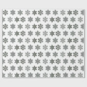 Frozen crystal frosty silver snowflakes  cadeaupapier (Vlak)