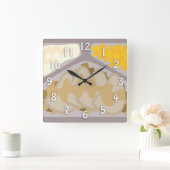 Frozen Dinner Time Fun Cheeky Art Design Vierkante Klok (Huis)