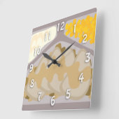 Frozen Dinner Time Fun Cheeky Art Design Vierkante Klok (Hoek)