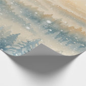 Frozen Dreams Snowy Landscape Cadeaupapier (Hoek)