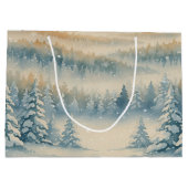 Frozen Dreams Snowy Landscape Groot Cadeauzakje (Achterkant)