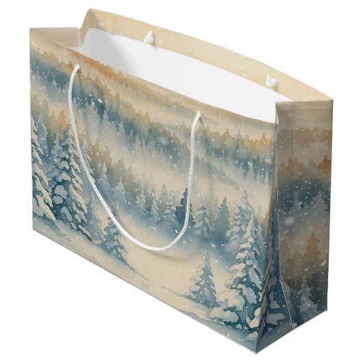 Frozen Dreams Snowy Landscape Groot Cadeauzakje (Achterkant Gekanteld)