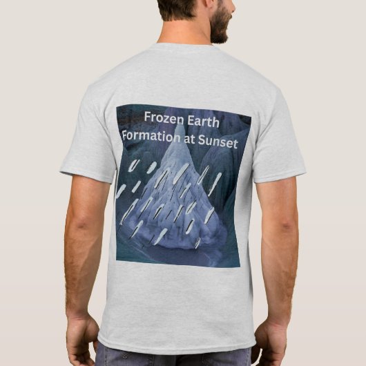 Frozen Earth Formation at Sunset T-shirt (Achterkant)