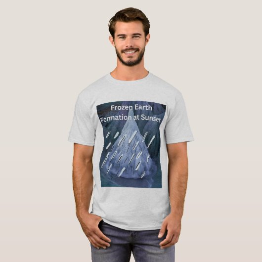 Frozen Earth Formation at Sunset T-shirt (Voorkant volledig)