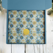 Frozen Elegance Blue and Gold Snowflake Tissuepapier