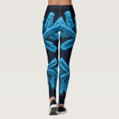 Frozen Elegance: ingewikkeld blauw sneeuwvlok ontw Leggings (Achterkant)