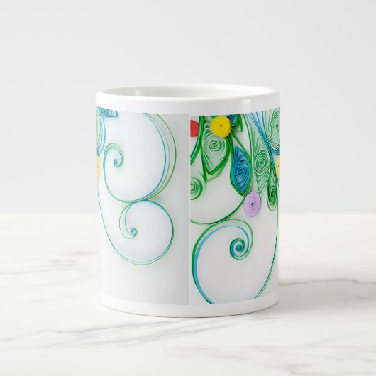 Frozen Elegance Quilled Paper Snowfl Specialty Mok (Voorkant)