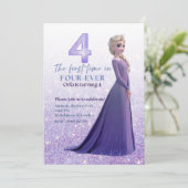 Frozen Elsa verjaardagsuitnodiging Kaart (Staand voorkant)