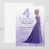 Frozen Elsa verjaardagsuitnodiging Kaart (Voorkant / Achterkant)