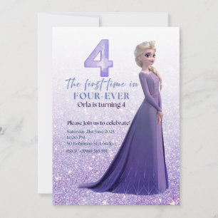 Frozen Elsa verjaardagsuitnodiging Kaart