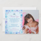 Frozen Fairy Tale Ice Princess Crown Verjaardag Bedankkaart (Voorkant)
