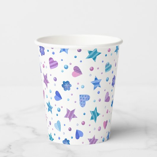 Frozen Fairy Tale Ice Princess Crown Verjaardag Papieren Bekers (Achterkant)