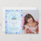 Frozen Fairy Tale Ice Princess Foto Verjaardag Kaart (Voorkant)