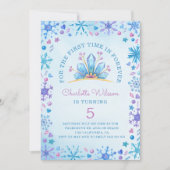 Frozen Fairy Tale Ice Princess Kronen Verjaardag Kaart (Voorkant)