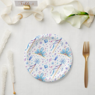 Frozen Fairy Tale Ice Princess Kronen Verjaardag Papieren Bordje