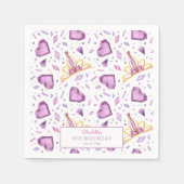 Frozen Fairy Tale Ice Princess Kronen Verjaardag Servet (Voorkant)