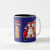 Frozen Family Fun Little Red Truck Tweekleurige Koffiemok (Voorkant rechts)