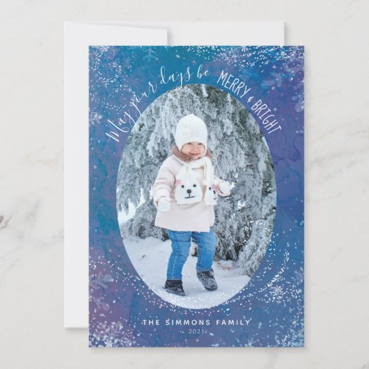 Frozen Flurry Vakantie Foto Kaarten (Voorkant)