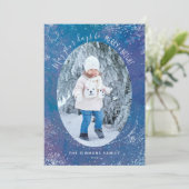 Frozen Flurry Vakantie Foto Kaarten (Staand voorkant)