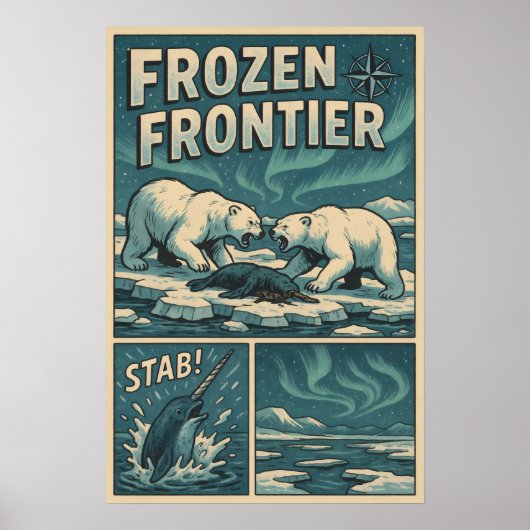 Frozen Frontier - Polar Beer Standoff & Narwhal Poster (Voorkant)