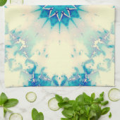 Frozen Frosty Blue Snowflake Winter Pattern Theedoek (Gevouwen)