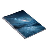 Frozen Galaxy Blue Starry Glacier Notitieboek (Rechterzijde)