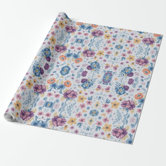Frozen Garden's Arctic Bouquets Cadeaupapier (Uitgerold)
